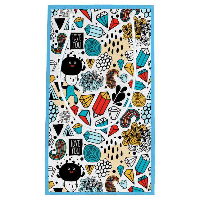 Petit Sac Cadeau Crazy head (Devant)