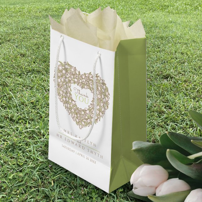 Petit Sac Cadeau Cream tulip coeur art merci mariage faveur (Créateur téléchargé)