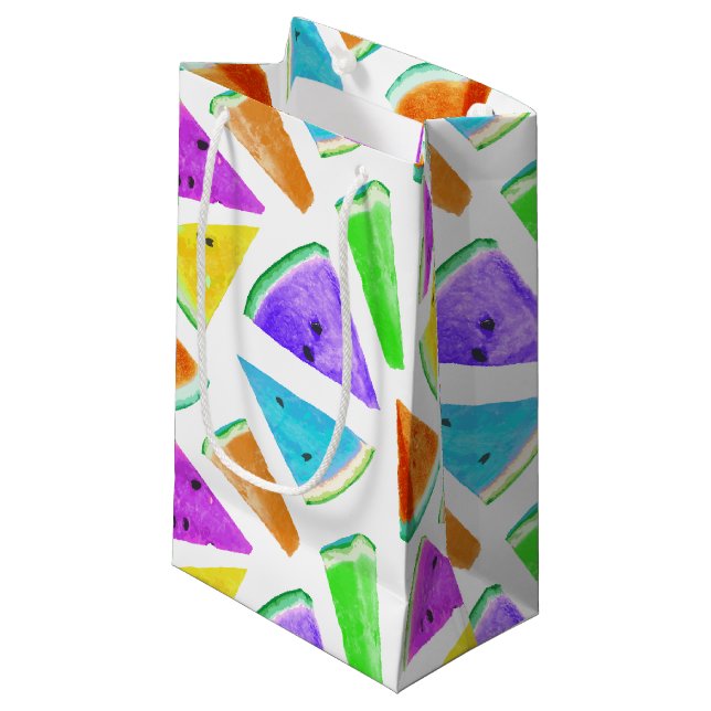 Petit Sac Cadeau Création du Motif de pastèque 6 (Devant Angle)