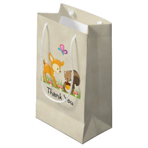 Petit Sac Cadeau Créatures de la forêt mignonnes dessin animé merci