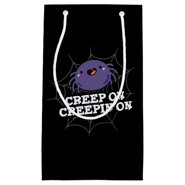 Petit Sac Cadeau Creep On Creepin On Posider Spider Pun Dark BG (Devant)