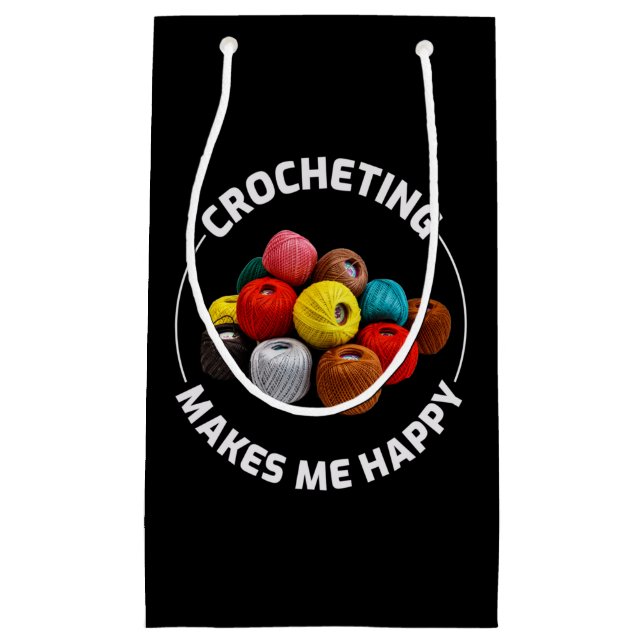 Petit Sac Cadeau Crochet Tricot Crochet (Devant)