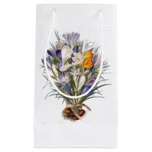 Petit Sac Cadeau Crocus Spring Flower Botanique Floral Art