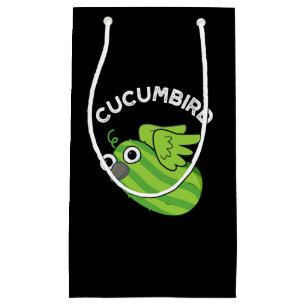 Petit Sac Cadeau Cucumbird Funny Veggie Cucumber Pun Dark BG