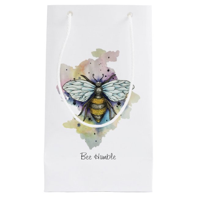 Petit Sac Cadeau Cute Bee And Rainbow Wash (Devant)