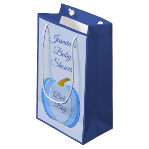 Petit Sac Cadeau Cute Blue Baby Boy Citrouille Baby shower personna