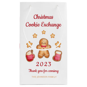 Petit Sac Cadeau Cute Gingerbread Man Christmas Cookie Exchange
