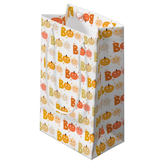 Petit Sac Cadeau Cute Halloween Éffrayant Boo Citrouille Déplaisant (Devant Angle)