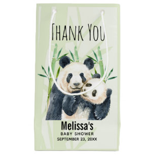 Petit Sac Cadeau Cute Panda Ours Cuddin Baby shower d'aquarelle