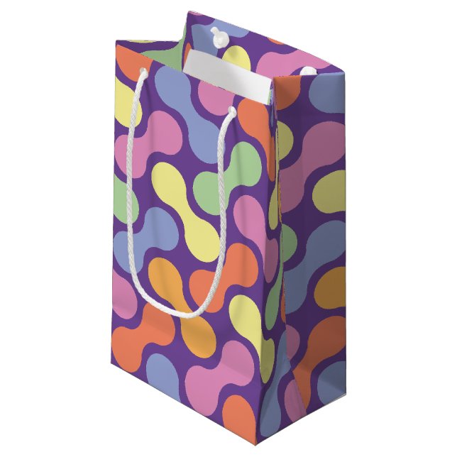 Petit Sac Cadeau Cute Pastel Abstrait Candy Blob Motif (Devant Angle)