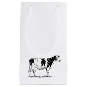 Petit Sac Cadeau Dairy Cow Holstein Dessin au crayon de Frésie