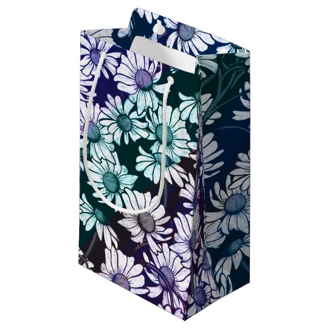 Petit Sac Cadeau Daisy Flower Floral Gardening Art (Devant Angle)