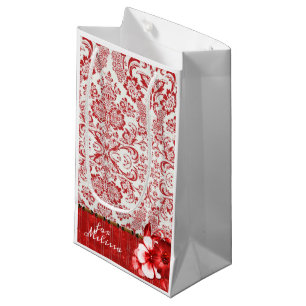 Petit Sac Cadeau Damas rouge