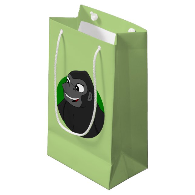 Petit sac cadeau de dessin de Gorilla (Devant Angle)