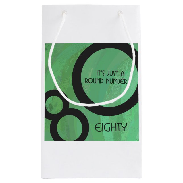 Petit Sac Cadeau Décennie verte 80e anniversaire (Dos)