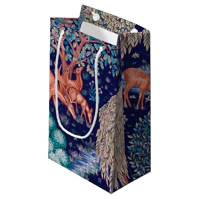 Petit Sac Cadeau Deers dans The Forest, William Morris (Devant Angle)