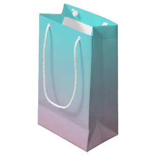 Petit Sac Cadeau Dégradé simple turquoise à violet lavande
