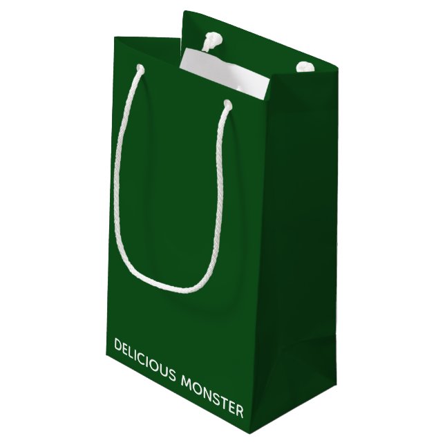 Petit Sac Cadeau Delicious Monster green color name (Dos Angle)