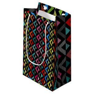 Petit Sac Cadeau Demi-Diamants De Fond
