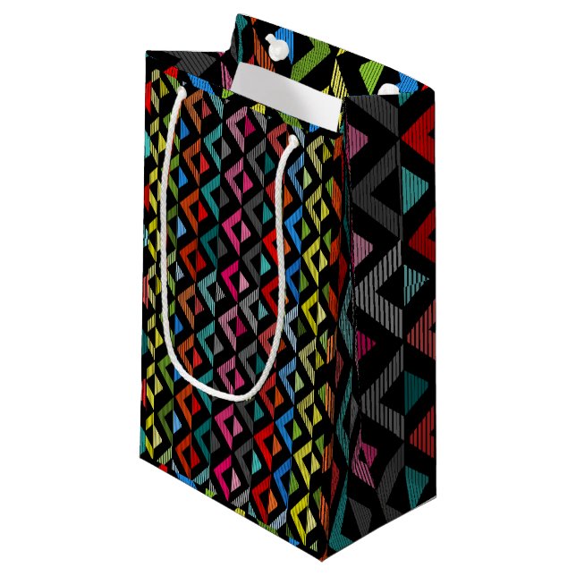 Petit Sac Cadeau Demi-Diamants De Fond (Devant Angle)