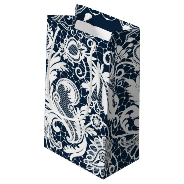 Petit Sac Cadeau Dentelle blanche 2 (Dos Angle)