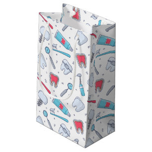 Petit Sac Cadeau Dents et outils Motif dentaire