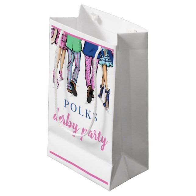 Petit Sac Cadeau Derby Party Mode Preppy Horse Racing (Devant Angle)