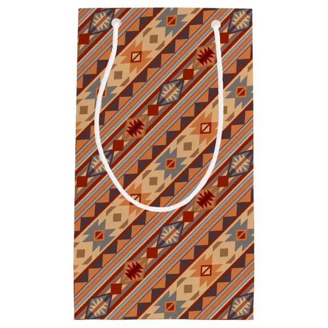 Petit Sac Cadeau Design Motif Sud-Ouest Tan (Devant)