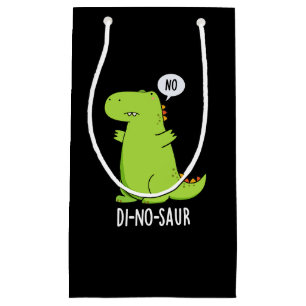 Petit Sac Cadeau Di-no-saur Dinosaure Drôle Puns Dark BG
