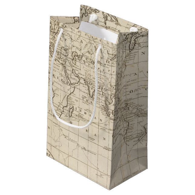 Petit Sac Cadeau Diagramme du monde (Dos Angle)