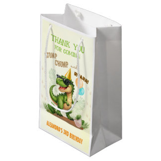 Petit Sac Cadeau Dinosaur Birthday - Stomp Chomp Roar T-Rex Birthda