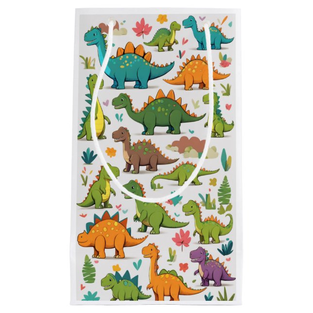 Petit Sac Cadeau dinosaures (Devant)