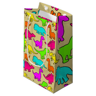 Petit Sac Cadeau Dinosaures colorés