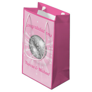 Petit Sac Cadeau Disco Ball Baby shower fille rose Super