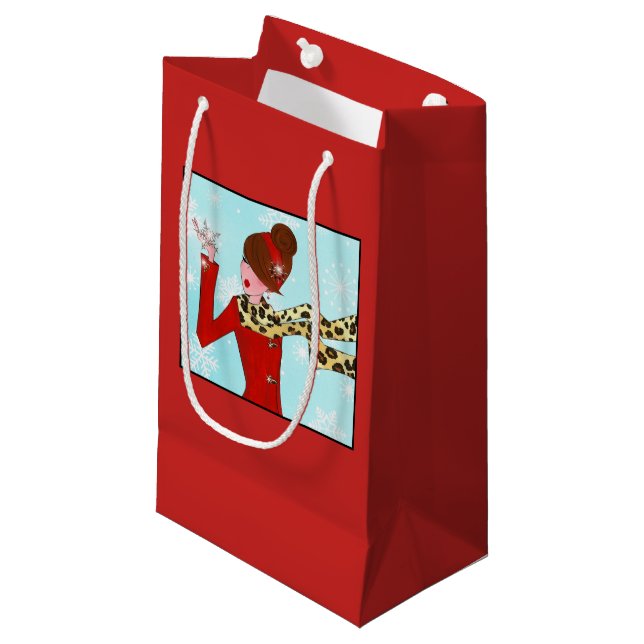 Petit Sac Cadeau Diva et Snow Sparkings (Devant Angle)