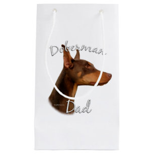 Petit Sac Cadeau Doberman Pinscher (rouge) Papa 2