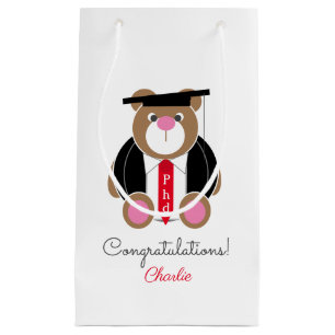 Petit Sac Cadeau Docteur de PhD d'ours de félicitations de