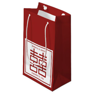 Petit Sac Cadeau Double Mariage chinois