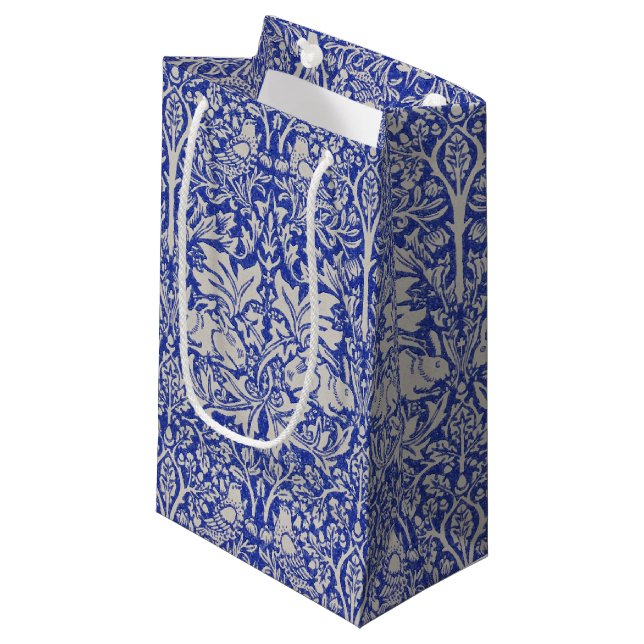 Petit Sac Cadeau Dove et Rabbit, William Morris (Devant Angle)
