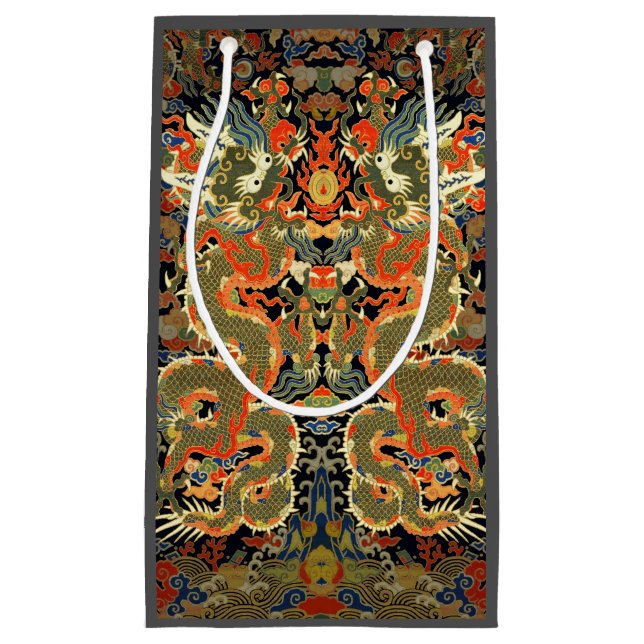 Petit Sac Cadeau Dragon asiatique chinois Art coloré (Devant)