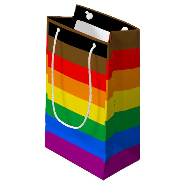 Petit Sac Cadeau Drapeau de la fierté arc-en-ciel de Philly (Devant Angle)