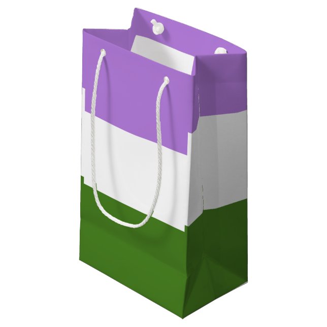 Petit Sac Cadeau Drapeau de la fierté queer (Devant Angle)