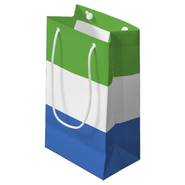 Petit Sac Cadeau drapeau de la Sierra Leone (Devant Angle)