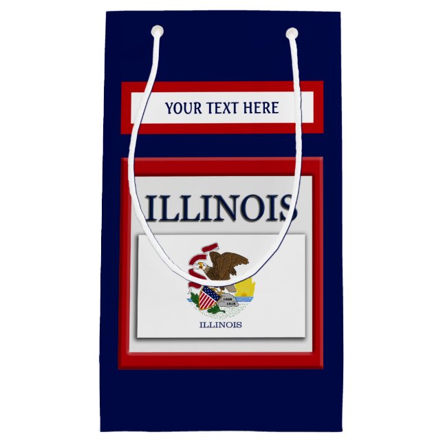 Petit Sac Cadeau Drapeau d'État de l'Illinois (Devant)