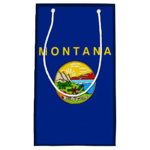 Petit Sac Cadeau Drapeau d'État du Montana