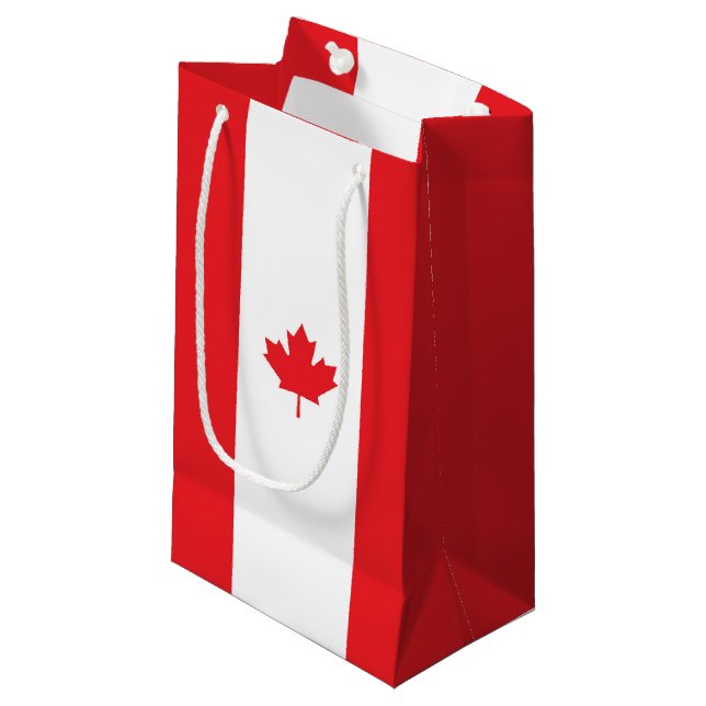 Petit Sac Cadeau Drapeau du Canada (Devant Angle)