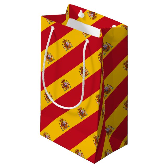 Petit Sac Cadeau Drapeau Espagne - Bandera de Espana (Devant Angle)