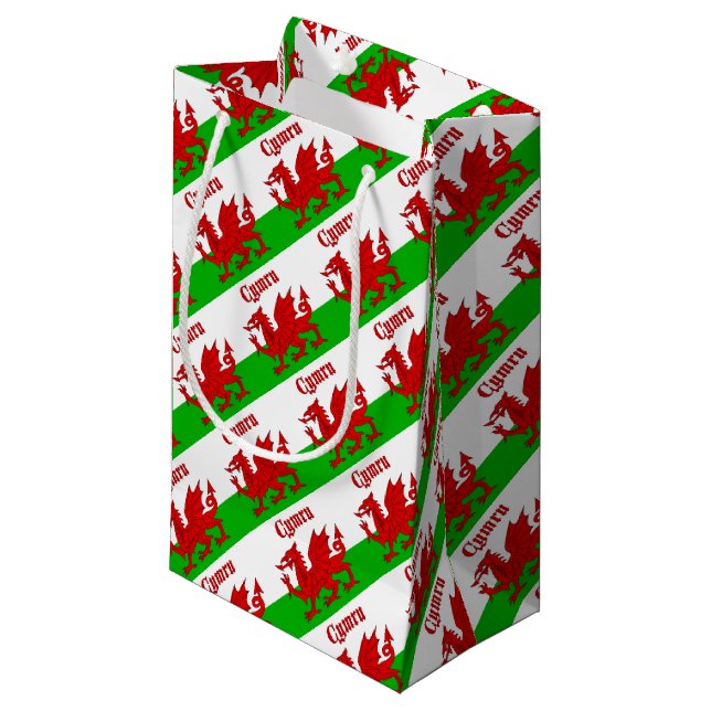 Petit Sac Cadeau Drapeau gallois Cymru (Devant Angle)