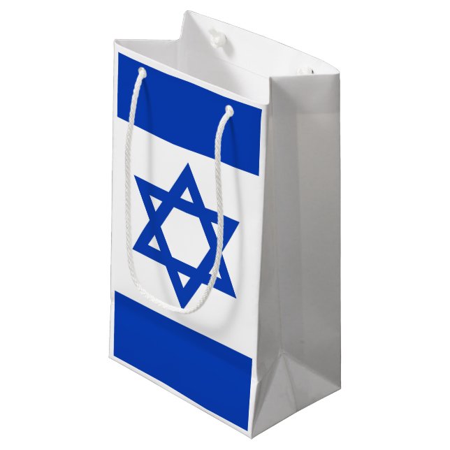Petit Sac Cadeau Drapeau Israël (Devant Angle)