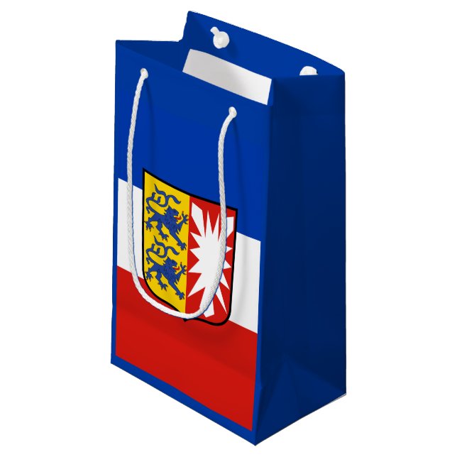 Petit Sac Cadeau Drapeau Sac-Cadeau Schleswig-Holstein (Devant Angle)